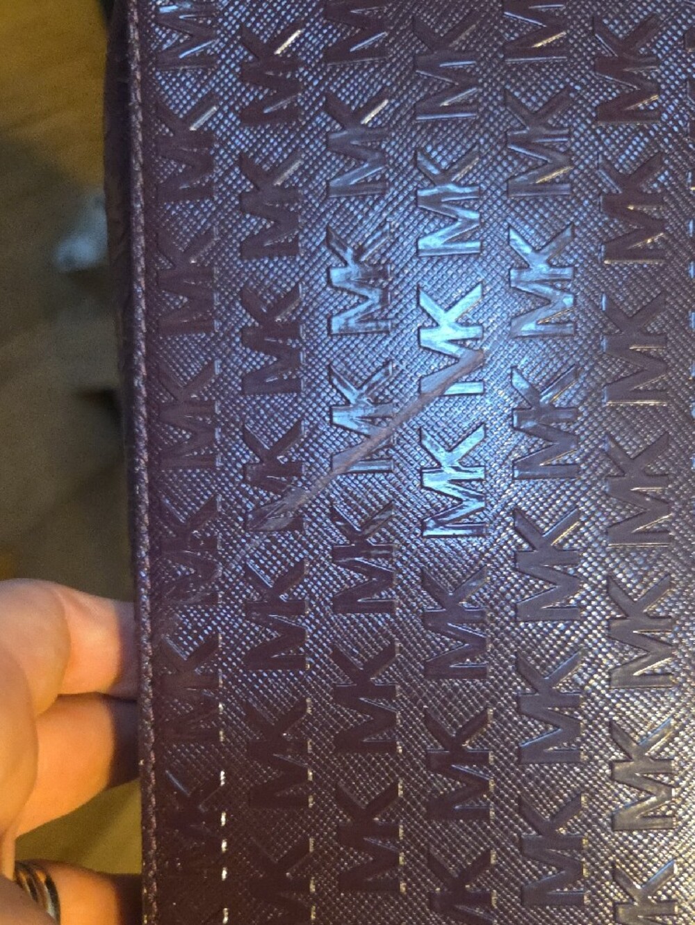 Michael Kors Deep Plum MK Signature Tote - Picture 5 of 11